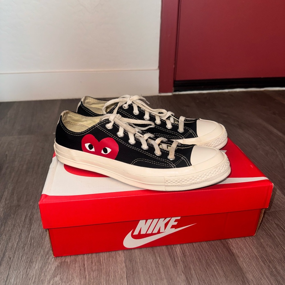 Converse Black and Cream Athletic Shoes